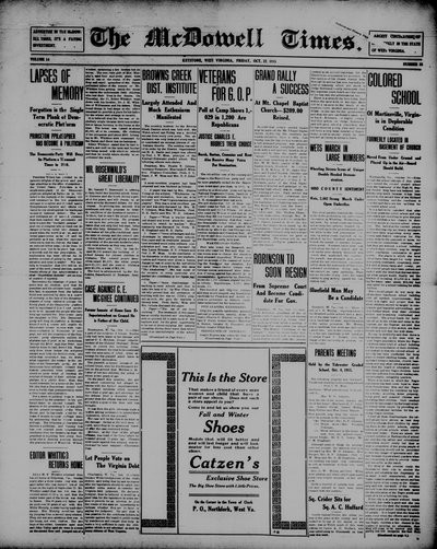 McDowell Times, Oct 22, 1915