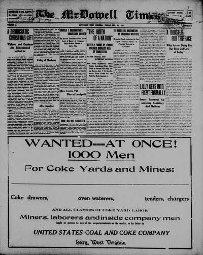 McDowell Times, Dec 24, 1915