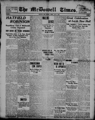 McDowell Times, Jan 14, 1916
