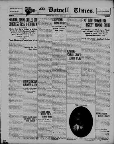 McDowell Times, Sep 8, 1916