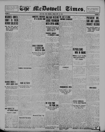 McDowell Times, Sep 15, 1916