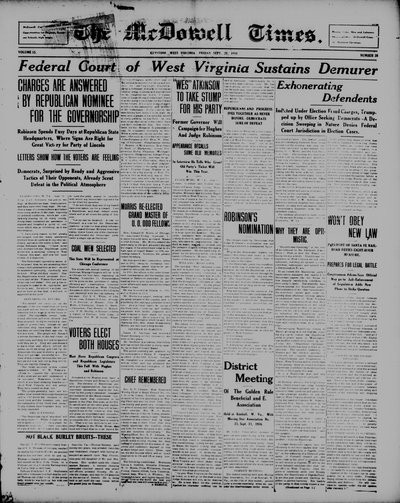 McDowell Times, Sep 22, 1916