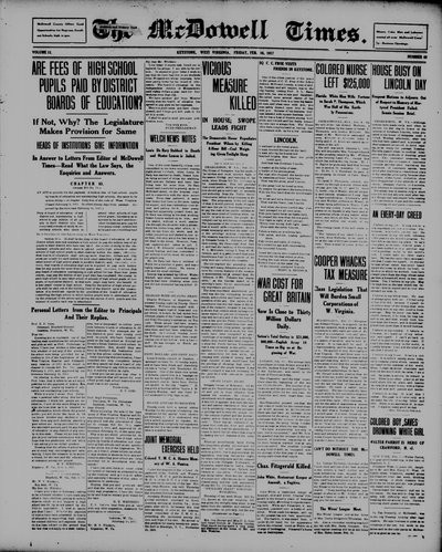 McDowell Times, Feb 16, 1917