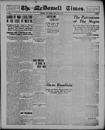 McDowell Times, May 25, 1917