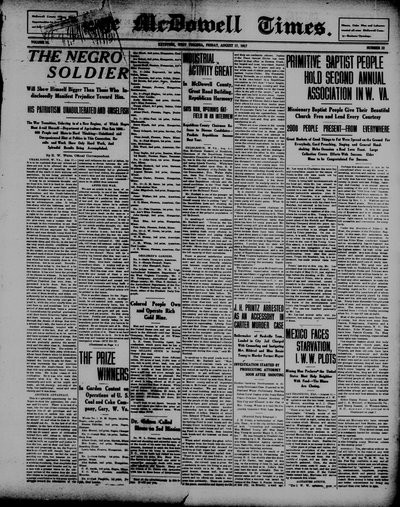 McDowell Times, Aug 17, 1917