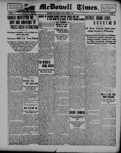McDowell Times, Aug 24, 1917