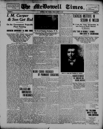 McDowell Times, Aug 31, 1917