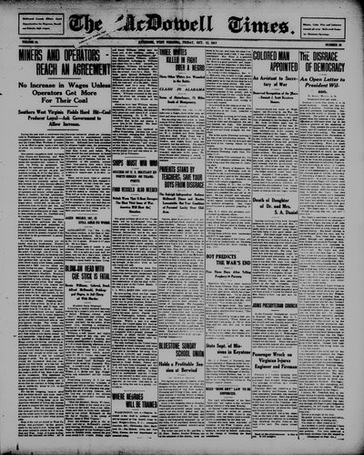 McDowell Times, Oct 12, 1917