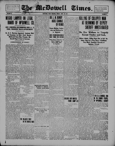 McDowell Times, Nov 30, 1917