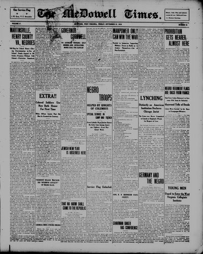 McDowell Times, Sep 13, 1918