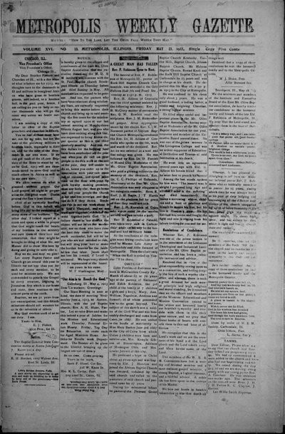 Metropolis Weekly Gazette, May 23, 1913