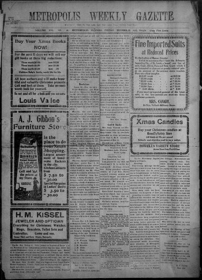 Metropolis Weekly Gazette, Dec 26, 1913
