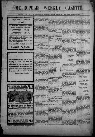 Metropolis Weekly Gazette, Jan 30, 1914
