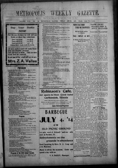 Metropolis Weekly Gazette, Jun 26, 1914