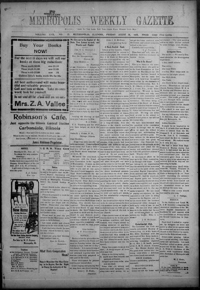 Metropolis Weekly Gazette, Aug 14, 1914