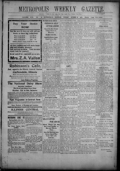 Metropolis Weekly Gazette, Oct 16, 1914