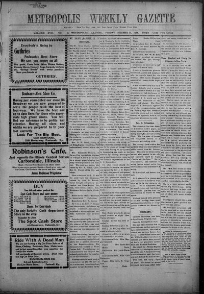 Metropolis Weekly Gazette, Dec 11, 1914