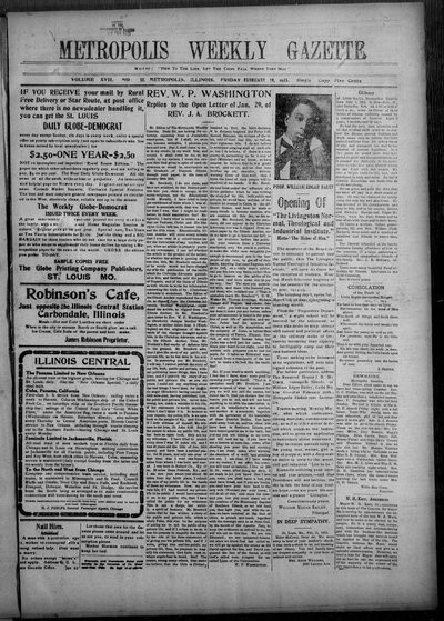 Metropolis Weekly Gazette, Feb 19, 1915