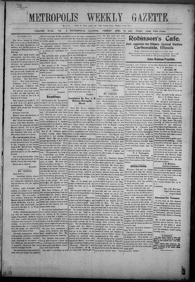 Metropolis Weekly Gazette, Apr 16, 1915