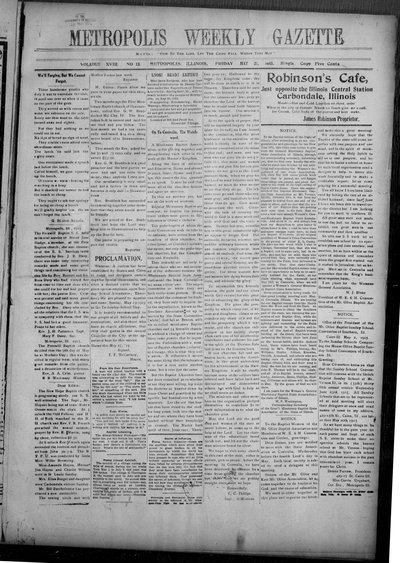 Metropolis Weekly Gazette, May 21, 1915
