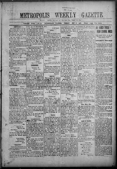 Metropolis Weekly Gazette, Jul 30, 1915