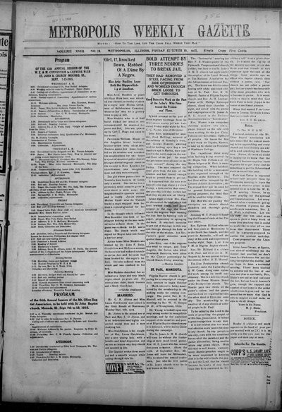Metropolis Weekly Gazette, Sep 10, 1915