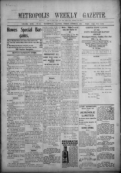 Metropolis Weekly Gazette, Oct 22, 1915