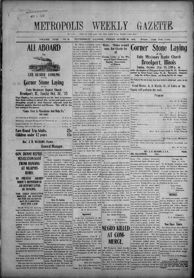 Metropolis Weekly Gazette, Oct 29, 1915