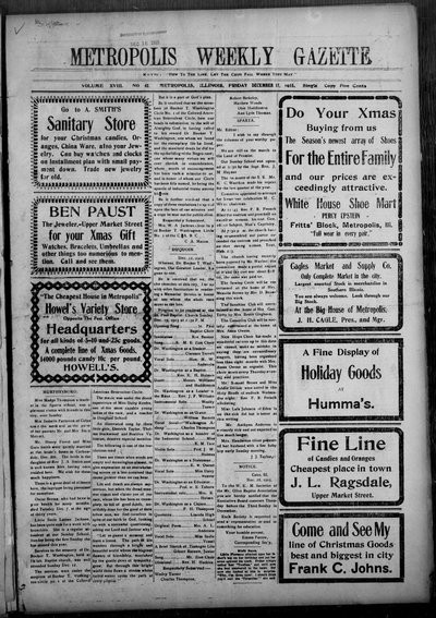 Metropolis Weekly Gazette, Dec 17, 1915