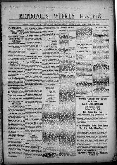Metropolis Weekly Gazette, Jan 21, 1916