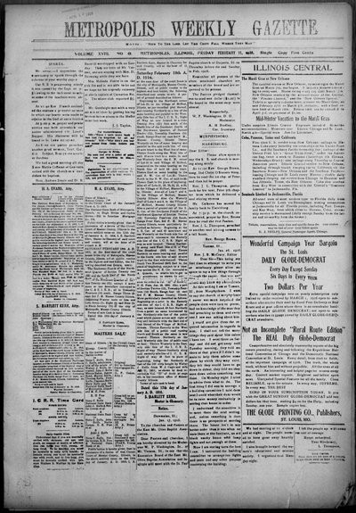 Metropolis Weekly Gazette, Feb 11, 1916