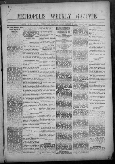 Metropolis Weekly Gazette, Feb 25, 1916