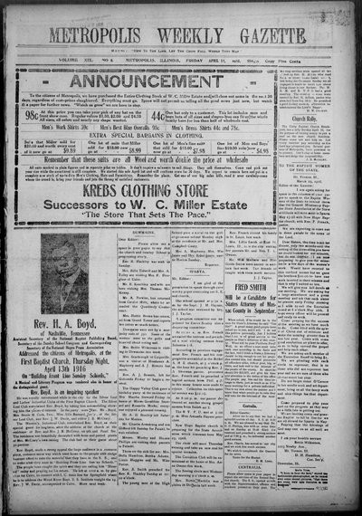 Metropolis Weekly Gazette, Apr 14, 1916