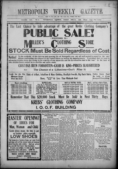 Metropolis Weekly Gazette, Apr 21, 1916
