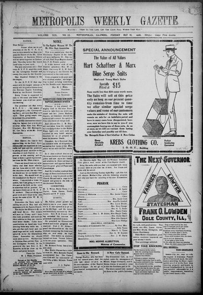 Metropolis Weekly Gazette, May 19, 1916