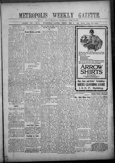 Metropolis Weekly Gazette, Jun 9, 1916