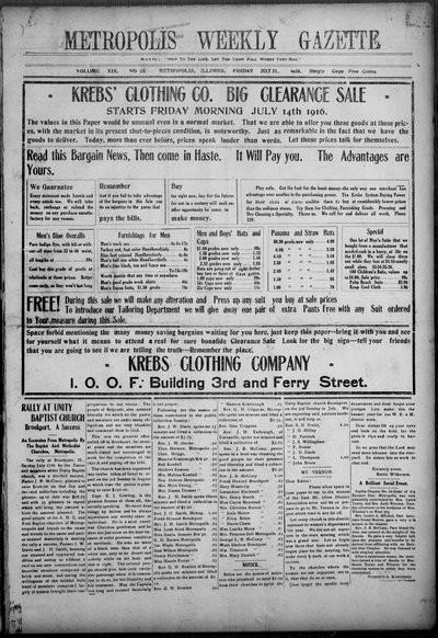 Metropolis Weekly Gazette, Jul 21, 1916