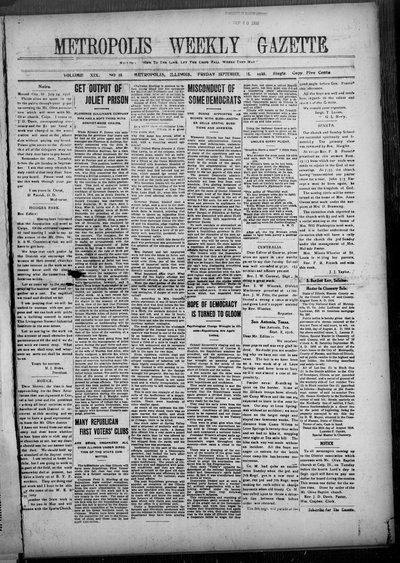 Metropolis Weekly Gazette, Sep 15, 1916