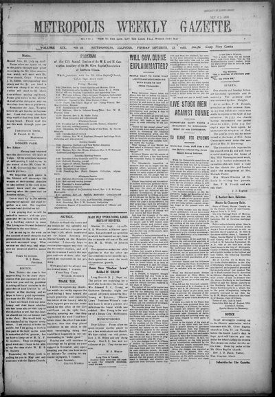 Metropolis Weekly Gazette, Sep 22, 1916