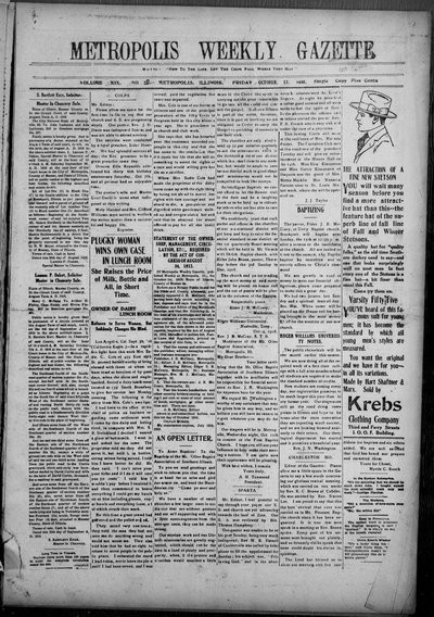 Metropolis Weekly Gazette, Oct 13, 1916