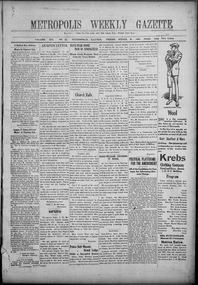 Metropolis Weekly Gazette, Oct 20, 1916