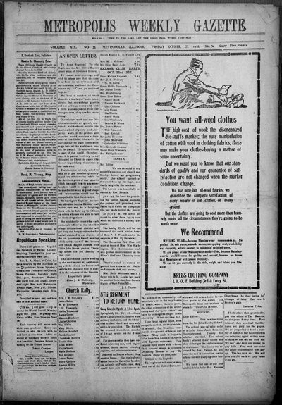 Metropolis Weekly Gazette, Oct 27, 1916