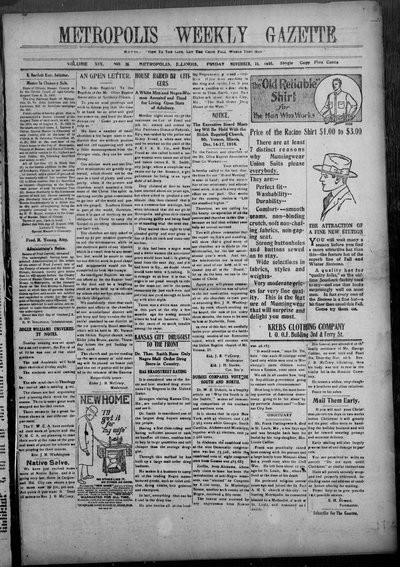 Metropolis Weekly Gazette, Nov 24, 1916