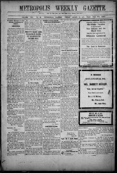 Metropolis Weekly Gazette, Jan 26, 1917