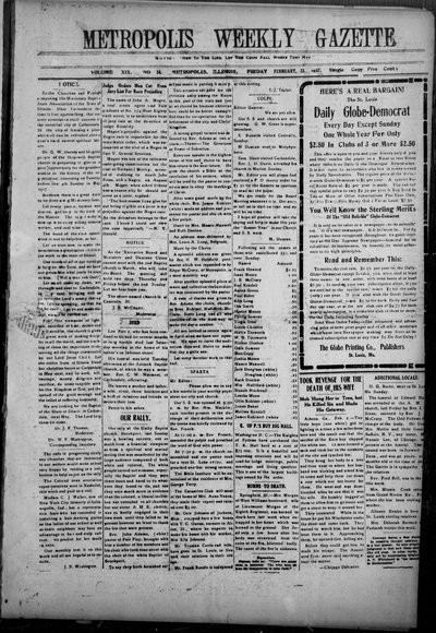 Metropolis Weekly Gazette, Feb 23, 1917