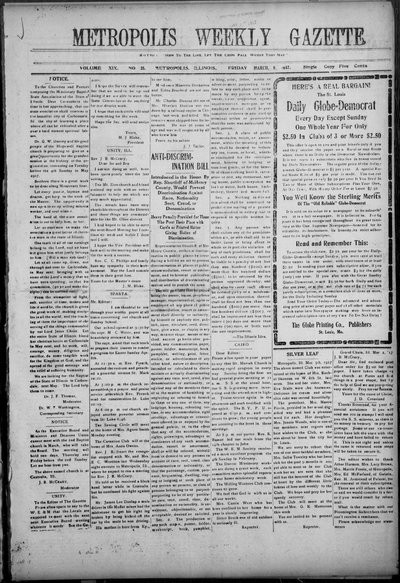 Metropolis Weekly Gazette, Mar 9, 1917