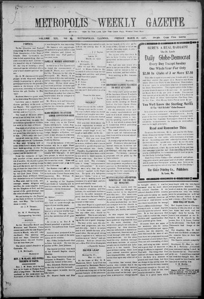 Metropolis Weekly Gazette, Mar 16, 1917