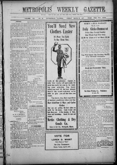 Metropolis Weekly Gazette, Mar 30, 1917