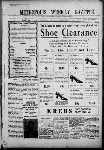 Metropolis Weekly Gazette, May 11, 1917