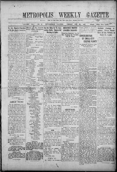 Metropolis Weekly Gazette, Jun 29, 1917